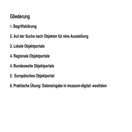 Vortrag Paderborn Objektportale (Arbeitsstand: 14.1.2013)