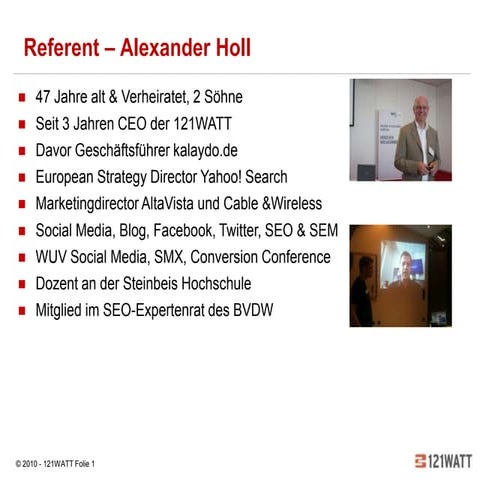 Vortrag alexander holl smx münchen recap zur vib lounge im märz 2012