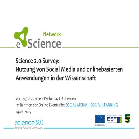 Wissenschaftliches Arbeiten in sozialen Netzwerken (Teil 2)