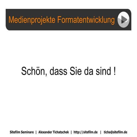 Vortrag Format-Entwicklung