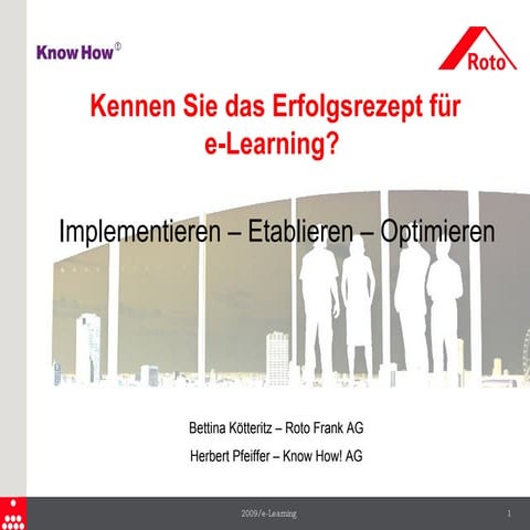 Betina Koetteritz/ Herbert Pfeiffer: Kennen Sie das Erfolgsrezept fuer e-Lear...