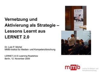 Dr. Lutz P. Michel: Vernetzung und Aktivierung als Strategie – Lessons Learnt...