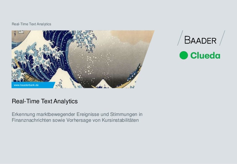 Real Time Text Analytics At Predictive Analytics World Berlin 2014