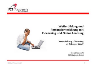 Weiterbildung und Personalentwicklung mit E-Learning und Online Learning