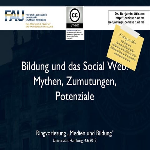 Bildung und das Social Web: Mythen, Zumutungen, Potenziale