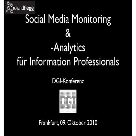 Social Media Monitoring für Information Professionals
