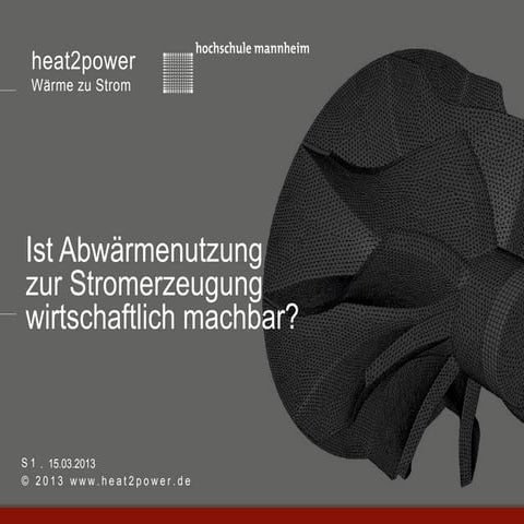 Vortrag Schumacher - Forum 13 - Innovative Technik - VOLLER ENERGIE 2013