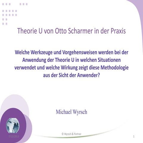 Vortrag Theorie U in der Praxis