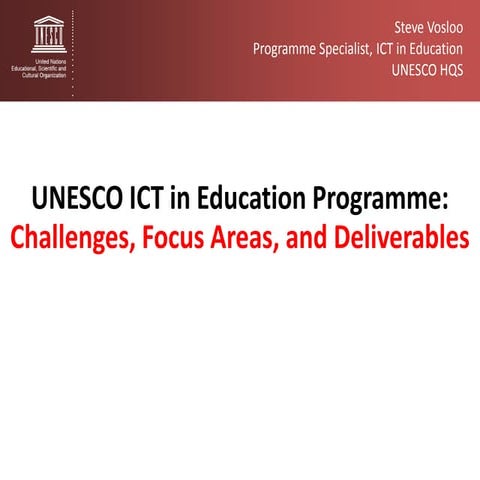 Unesco - ICT in education programme