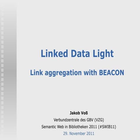 Linked Data Light - Linkaggregation mit BEACON