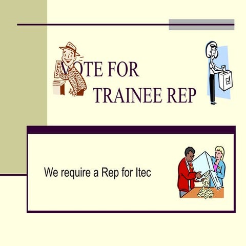 Vote For Trainee Rep Stephen