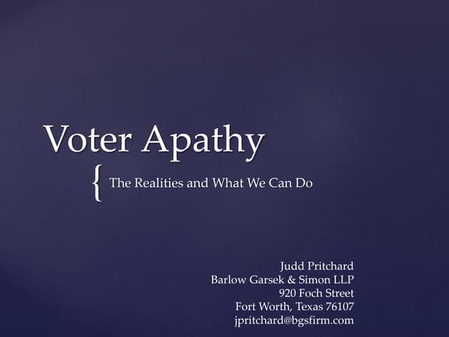 Voter Apathy