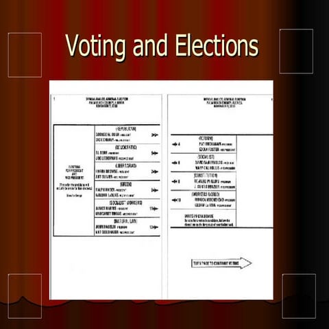 Voting and Elections