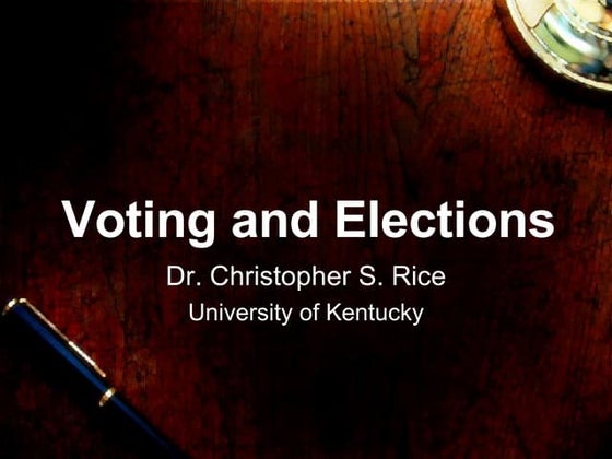 Voting and Elections