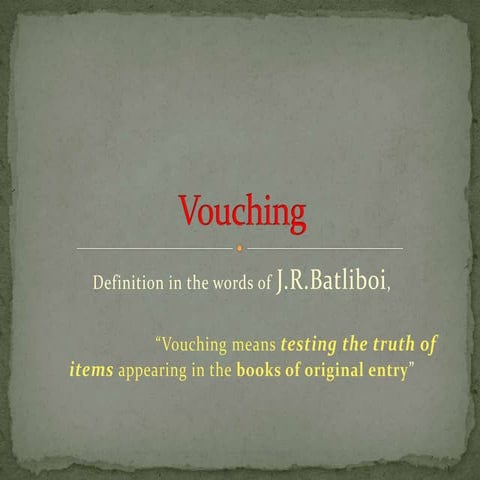 Vouching