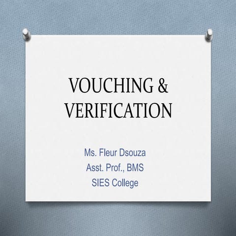 Vouching and Verification