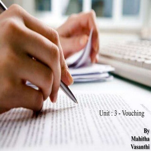 Vouching of cash transactions