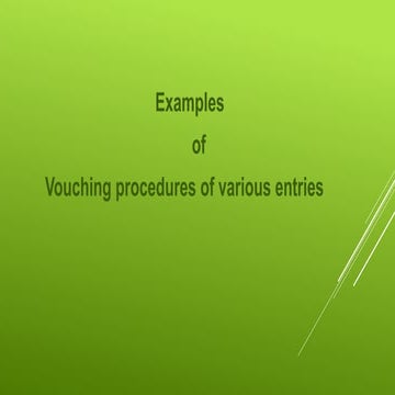 'Vouching of cash book'