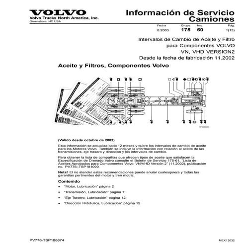 Vovlo camiones intervalos de mantenciones