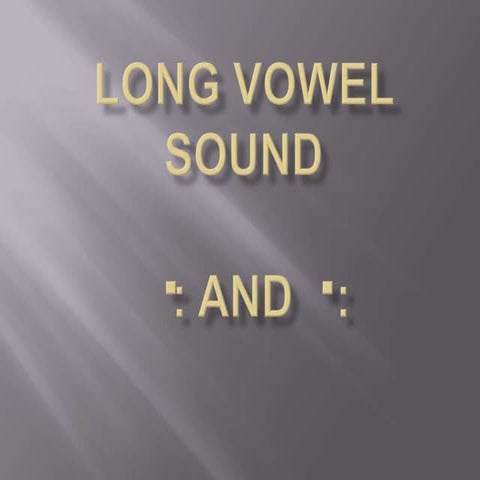 Vowel sound