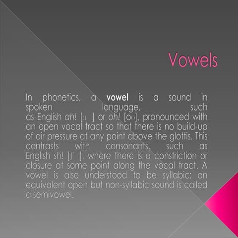 Vowels
