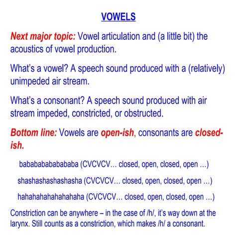 Vowels