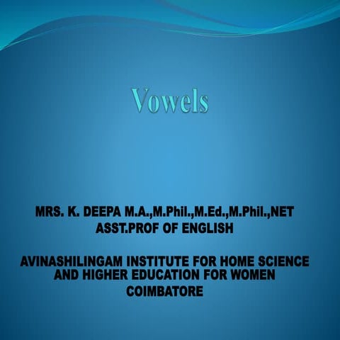 Vowels
