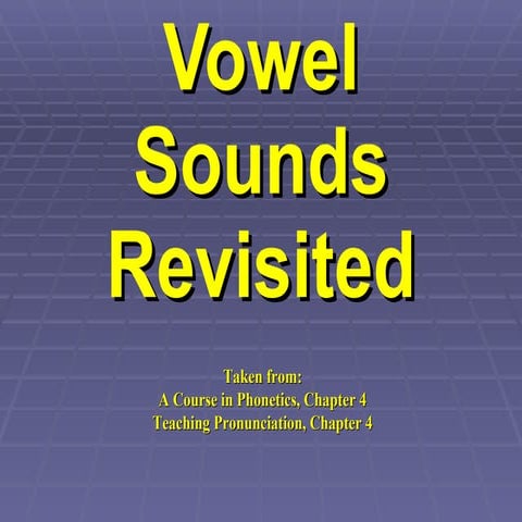 Vowel sounds a 2010