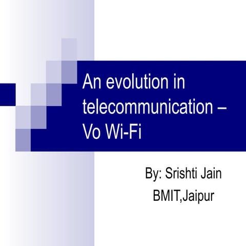 Presentation on Vowifi | PPT