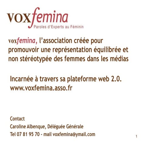 VoxFemina Paroles d'Eperts au Féminin
