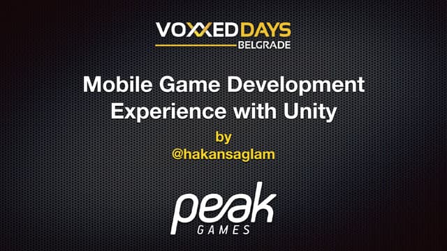 Mobile Game Development in Unity