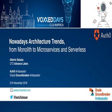 Voxxed days cluj-napoca Nowadays architecture trends alberto_salazarv2