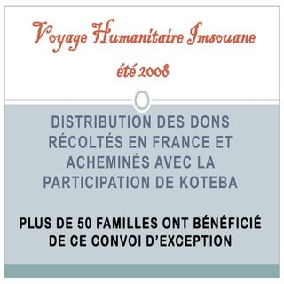 Voyage Humanitaire Imsouane été 2008