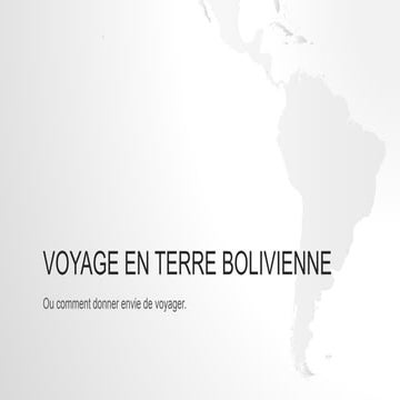 Voyage en terre bolivienne
