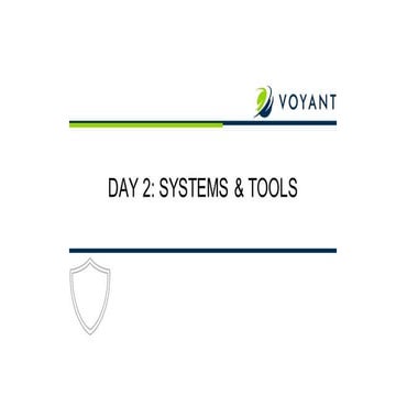 Voyant Academy Day 2 Systems and Tools