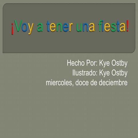 Voy a tener una fiesta!