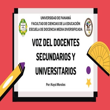 Voz del docentes secundarios y