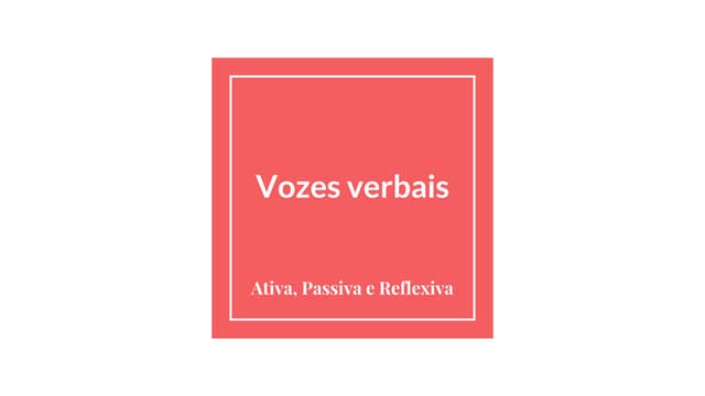 Vozes verbais