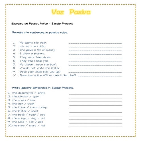 Voz pasiva 