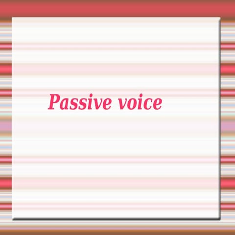 Passive voice