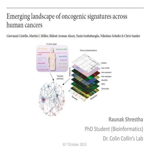 Emerging landscape of oncogenic signatures across human cancers 
