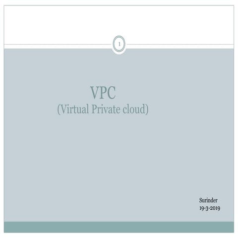 Aws Vpc And Components Pptx