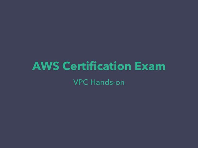VPC Hands-on