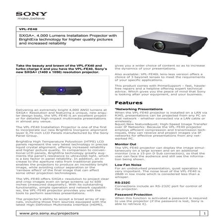 Sony VPL-FE40