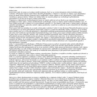 Vápno textový doprovod