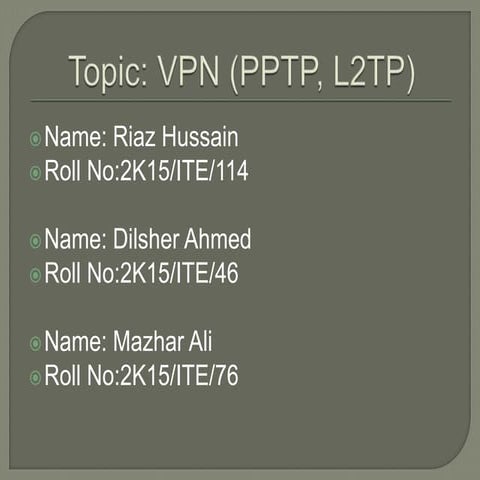 VPN presentation