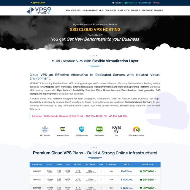 SSD Cloud VPS Hosting | 1Gbps Cloud Hosting | Public Cloud VPS - VPS9.Net