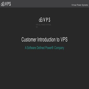 Virtual Power Systems - Intelligent Control of Energy (ICE) and Software Defi...