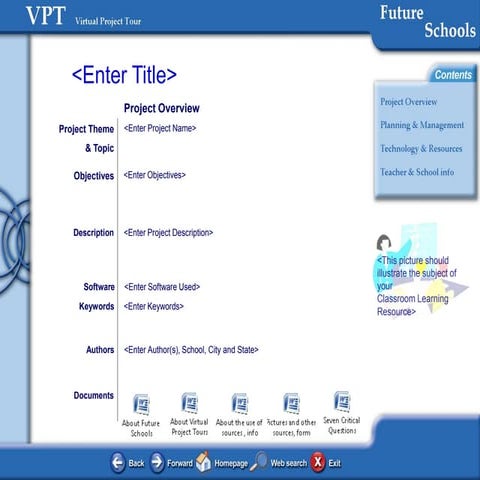 VPT virtual project tour template