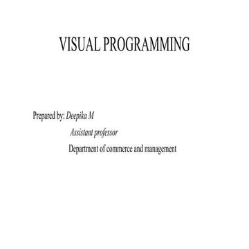 visual programming unit 3 standard controls | PPTX